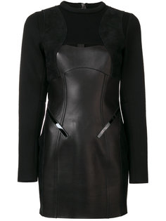 платье с длинными рукавами и вставками  Dsquared2
