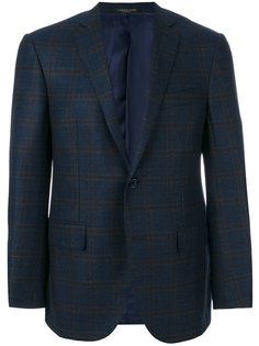 клетчатый однобортный пиджак Corneliani
