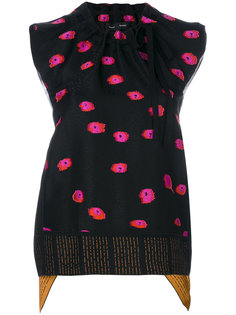 floral print drawstring neck blouse Proenza Schouler