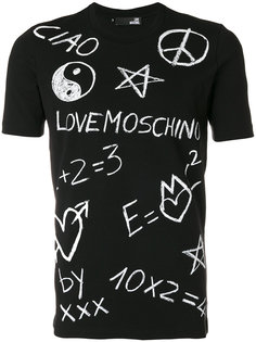футболка с пацифистским принтом Love Moschino