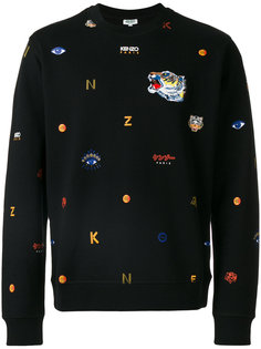 толстовка с вышитыми вставками Kenzo