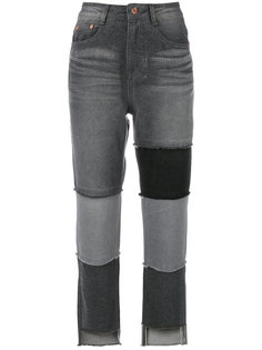 джинсы с контрастными вставками Sjyp