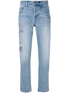 прямые джинсы с вышивкой Current/Elliott