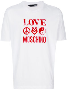футболка с принтом логотипа Love Moschino