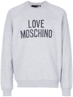 logo print sweatshirt  Love Moschino
