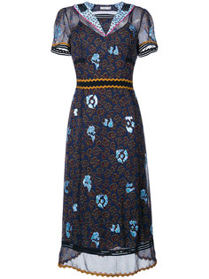 nautical floral midi dress Coach