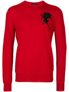 winged lion embroidered jumper Alexander McQueen