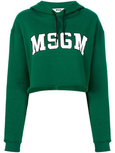 толстовка с принтом с логотипом MSGM