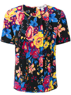 pleated floral print top Diane Von Furstenberg