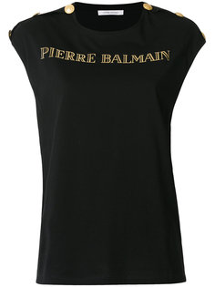 футболка с принтом логотипа Pierre Balmain