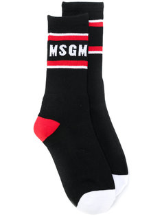 носки с логотипом интарсия  MSGM