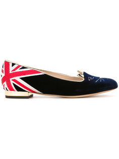 Union Jack cat ballerina shoes Charlotte Olympia