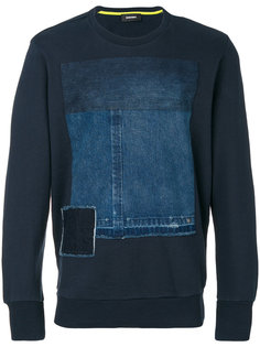 denim patch sweatshirt Diesel