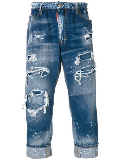 джинсы с потертой отделкой Dsquared2