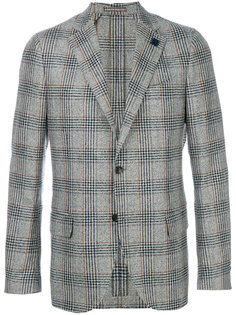 checked two button blazer Lardini