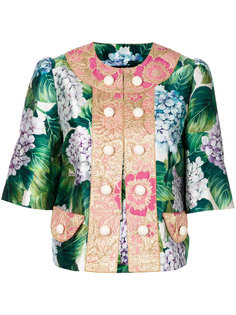 пиджак на пуговицах с цветочным принтом Dolce &amp; Gabbana