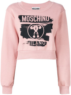 укороченная толстовка с логотипом  Moschino