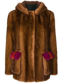 fur detail coat  Blancha