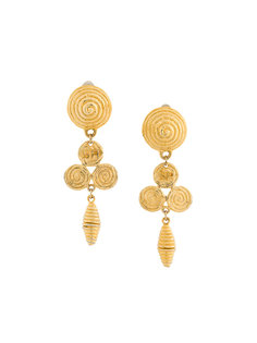 серьги-подвески со спиралями  Sonia Rykiel Vintage