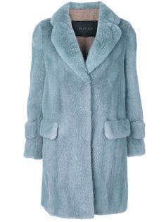 belted long fur coat Blancha