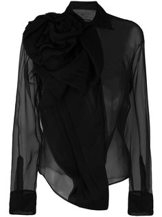 полупрозрачная блузка с бантом  Christian Dior Vintage