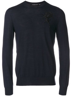 satin embroidered jumper Alexander McQueen