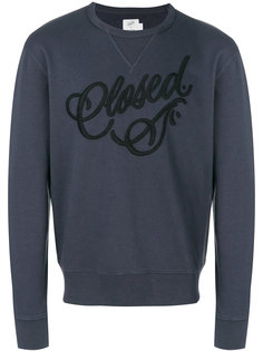 logo embroidered sweatshirt Closed
