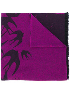 swallow print scarf McQ Alexander McQueen