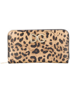 кошелек на молнии с леопардовым принтом Dolce &amp; Gabbana