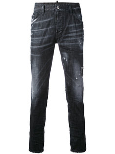 джинсы с потертой отделкой Dsquared2