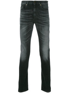 облегающие джинсы низкой посадки Saint Laurent