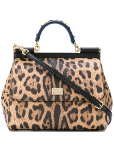 леопардовая сумка-тоут Sicily Dolce &amp; Gabbana