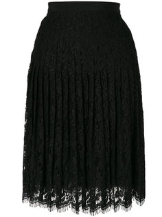плиссированная кружевная юбка с вышивкой  Giambattista Valli