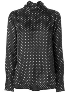 polka dot tie collar top Alberto Biani