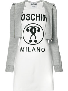 платье с капюшоном с логотипом Moschino