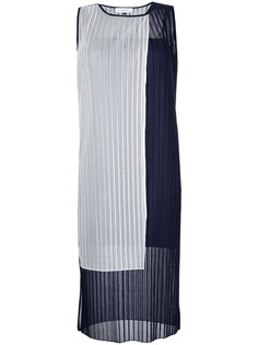 плиссированное платье дизайна колор-блок Le Ciel Bleu