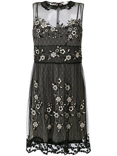 сетчатое платье с вышивкой Red Valentino