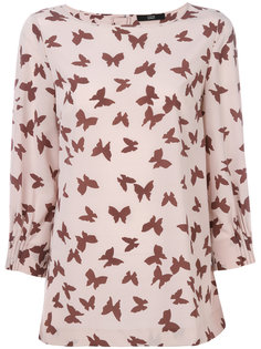 butterfly print blouse Steffen Schraut