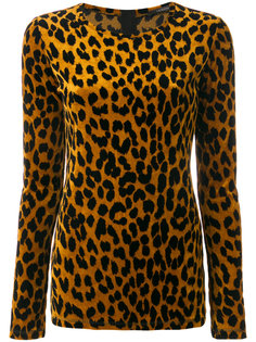 leopard print knitted top Odeeh
