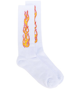 flame socks Palm Angels
