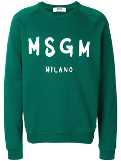 logo print sweatshirt MSGM
