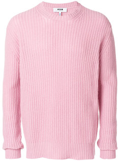 frayed ribbed jumper MSGM