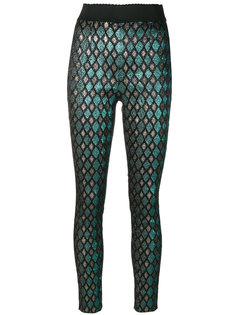 эластичные жаккардовые брюки металлик Dolce &amp; Gabbana