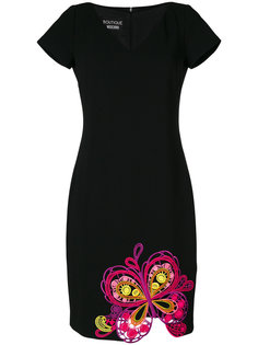 платье с вышитой бабочкой  Boutique Moschino