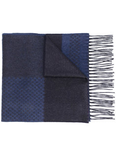 fringed intarsia scarf  Canali