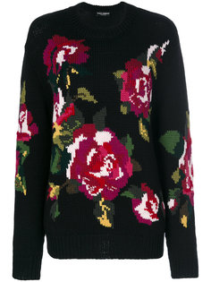 свитер с цветочным принтом Dolce &amp; Gabbana