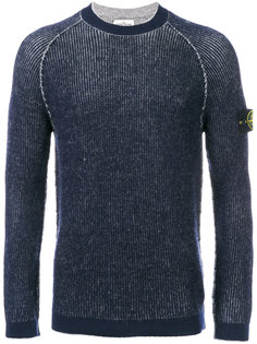logo patch slim-fit jumper Stone Island