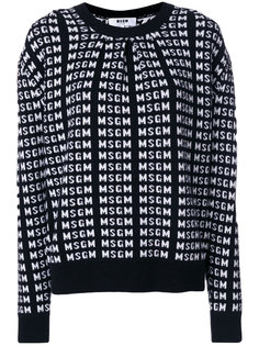 свитер с логотипом MSGM