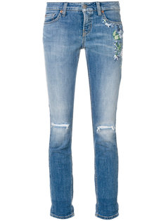 ripped knee cropped jeans Cambio
