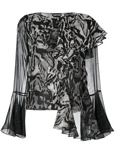асимметричная блузка с оборкой  Tom Ford